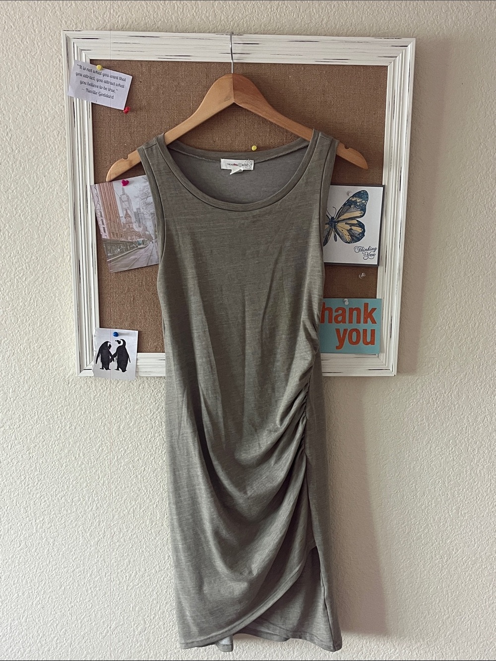 Sage is the way // Treasure & Bond Sage Green Comfort Fit Dress